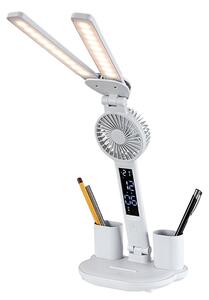 Rabalux NOVILO 74030 - Lampă de birou LED reglabilă cu ventilator, LED 7W/5V