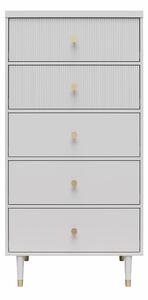 Comodă gri deschis înaltă 70x141 cm Elizabeth – CosmoLiving by Cosmopolitan