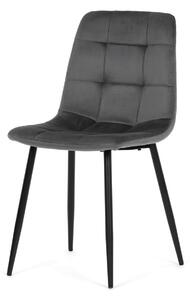 CT-V5081 GREY4 szürke bársony étkezőszék