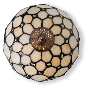 Brilagi - Lampă de masă Tiffany cu vitralii, ivoriu, 1xE27/60W/230V