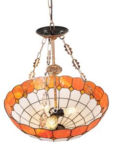 Brilagi - Lustră Tiffany SIENNA, cu vitralii, pe lanț, 3xE27/60W/230V, diam. 50 cm