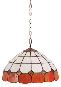 Brilagi - Candelabru Tiffany SIENNA cu vitralii pe lanț 1xE27/60W/230V, diam. 40 cm