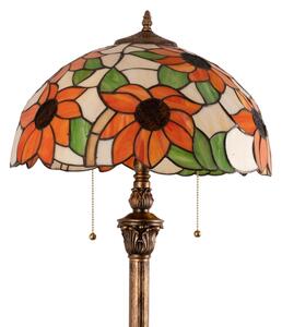 Brilagi - Lampă de podea Tiffany cu vitralii SUNFLOWER 2xE27/60W/230V