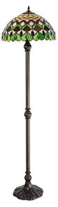 Brilagi - Lampă de podea Tiffany cu vitralii MARGARET 2xE27/60W/230V
