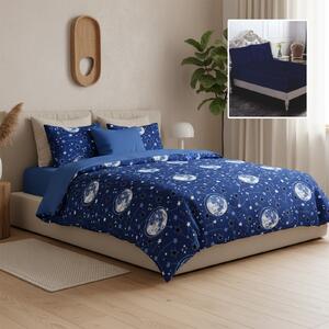 Lenjerie de pat 6 Piese Bumbac 100% Finet -Model Galaxy