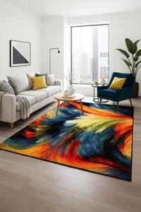 Covor Dreptunghiular Living Dormitor, Kolibri Brush 11017 180, Multicolor Multicolor, Dreptunghi, 120x170