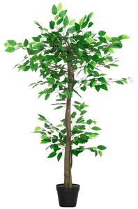 Outsunny Plantă Artificială Arbore de Ceai cu 546 de Frunze Realistice și Ghiveci de Ciment 120 cm Verde | Aosom Romania