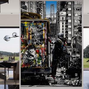 Tablou Canvas Premium LuxCanva® B1054, Calator prin oras , Decorativ, Living, Calator, San Francisco, Oras, Culori Vibrante