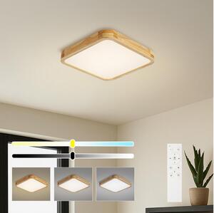 Brilagi - Corp de iluminat LED dimabil WOODLINE SQUARE LED/48W/230V, stejar 40x40 cm + telecomandă