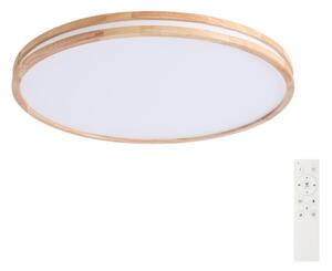 Brilagi - Lampă LED dimabilă MOLINA LED/100W/230V 3000-6000K stejar diam. 80 cm + telecomandă