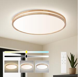 Brilagi - Lampă LED dimabilă MOLINA LED/100W/230V 3000-6000K stejar diam. 80 cm + telecomandă