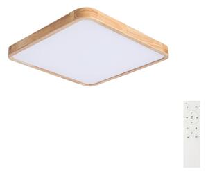 Brilagi - Lampă LED dimabilă WOODLINE SQUARE LED/80W/230V stejar 60x60 cm + telecomandă