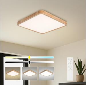 Brilagi - Lampă LED dimabilă WOODLINE SQUARE LED/80W/230V stejar 60x60 cm + telecomandă