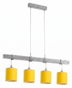 Brilagi - Lustra LED pe cablu NUBILA 4xE27/60W/230V gri/galben