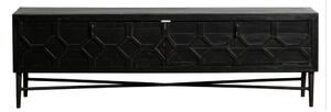 Comodă TV neagră din lemn reciclat 160x50 cm Bequest – BePureHome