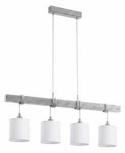 Brilagi - Candelabru LED suspendat pe cablu NUBILA 4xE27/60W/230V gri/alb