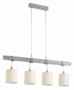 Brilagi - Candelabru LED suspendat pe cablu NUBILA 4xE27/60W/230V gri/crem