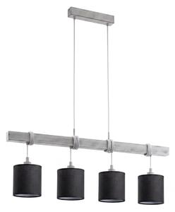 Brilagi - Lustră LED suspendată pe cablu NUBILA 4xE27/60W/230V gri/negru