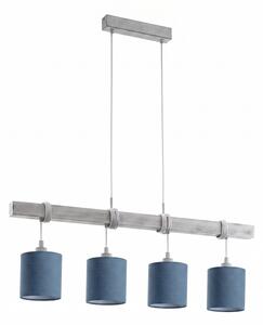 Brilagi - Lustra LED pe cablu NUBILA 4xE27/60W/230V gri/albastru închis