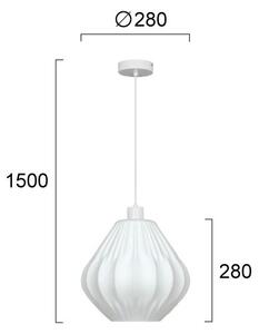 Pendul pe cablu CARSON 1xE27/40W/230V alb