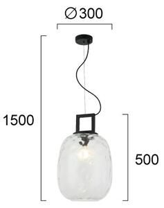 Lustră pe cablu LUCY 1xE27/40W/230V neagră