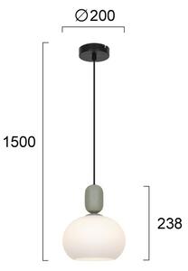 Lampă suspendată pe cablu VALISIA 1xE27/40W/230V negru/măsliniu