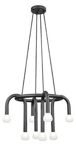 Candelabru suspendat pe cablu DELORI 8xG9/28W/230V, negru