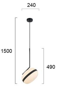 Pendul pe cablu PALMA 1xE27/40W/230V negru