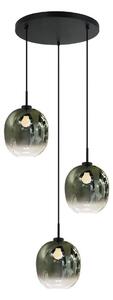 Lampă suspendată pe cablu MIRROR 3xE27/14W/230V verde fumuriu