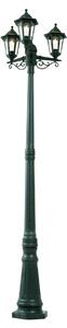 Felinar clasic de exterior verde închis 217cm 3 lumini IP44 - New Haven
