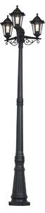 Stâlp clasic de exterior negru 217cm IP44 - New Haven Hammered