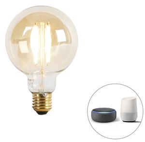 Bec LED inteligent E27 G95 auriu 7W 806lm 1800K - 3000K
