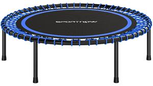 SPORTNOW Trambulină Elastică Fitness cu 36 de Corzi din Oțel și PP, Ø114x31 cm, Albastru | Aosom Romania