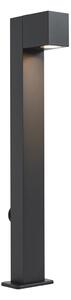 Lampă de podea modernă de exterior neagră 65cm cu priză IP44 - Baleno
