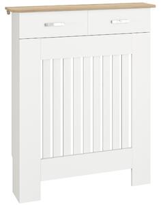 HOMCOM Acoperire pentru Calorifer cu Sertar, Anti-răsturnare, în Lemn, 78x19x97 cm, Alb | Aosom Romania