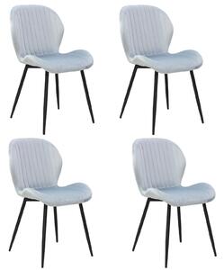 Set 4 Scaune Opal Gri Deschis
