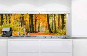 Fototapet pentru bucătărie - pădure de toamnă 180 x 60 cm