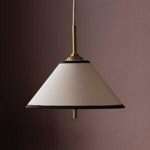 Globen Lighting Lampă suspendată IRIS 25, culoare crem, Ø 25 cm, reglabil, Bej, Camera de zi / sufragerie, Țesătură / Textil, Scandinavă