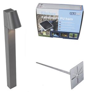 Lampă modernă de exterior antracit cu LED - Uma
