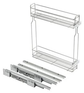 Cos Jolly TD 200 mm, soft-close, extragere totala, STANGA, 15 kg, crom