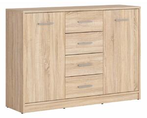 Comodă Novsore 118, Stejar Sonoma, PAL laminat, 84x119x34cm, 42.1 kg