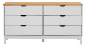 Comodă albă joasă din lemn de pin 150x75 cm Post – Støraa