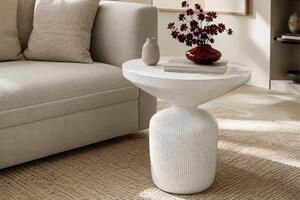 Măsuță de cafea rotundă Sintro 54 cm - terrazzo alb