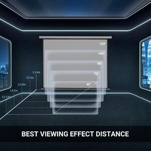 HOMCOM Ecran Proiecție Motorizat 120 Inch pentru Home Cinema, Sistem de Rulare Ușor, Calitate Superioară, Alb | Aosom Romania