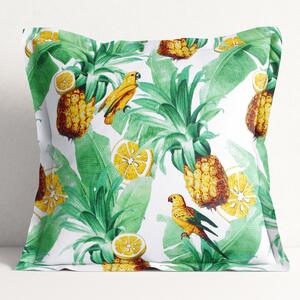 Goldea față de pernă din bumbac cu tiv decorativ - model 062 paradis tropical 60 x 60 cm