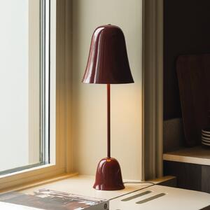 Globen Lighting Lampa de masă Blåklockan, roșu-vin, înălțime 56 cm, Roșu, Camera de zi / sufragerie, Metal, Scandinavă