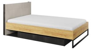 Pat Orlbale 140Single, Maro deschis, 120x200, PAL laminat, Somiera pat, 126x215x91cm