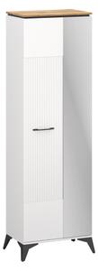 Dulap ingust alb VELUTTO, PAL, 63x39x205 cm