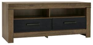 Comoda TV BALIN, stejar/negru, PAL, 140x45x61 cm