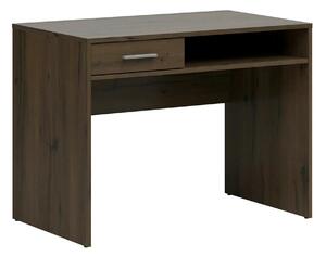 Birou NEPO PLUS, stejar inchis, PAL laminat, cu un sertar, 100x59x76 c